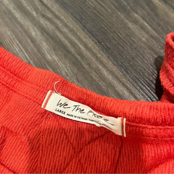 Free People Orange Soft Thermal Top - Picture 2 of 6